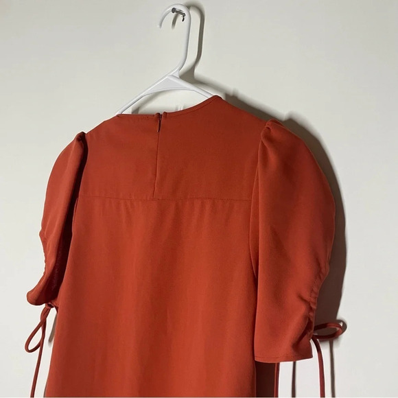 See By Chloé Peppery Red Keyhole Sleeve Dress Size US 4 French 36 - Picture 12 of 14